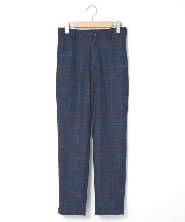 グレンチェック テーパード パンツ