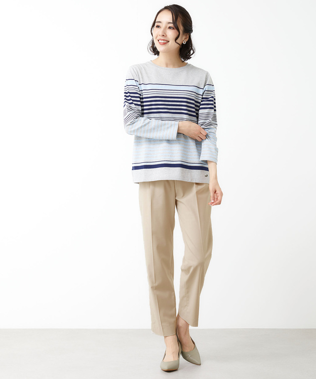 センタープレス ストレッチ パンツ