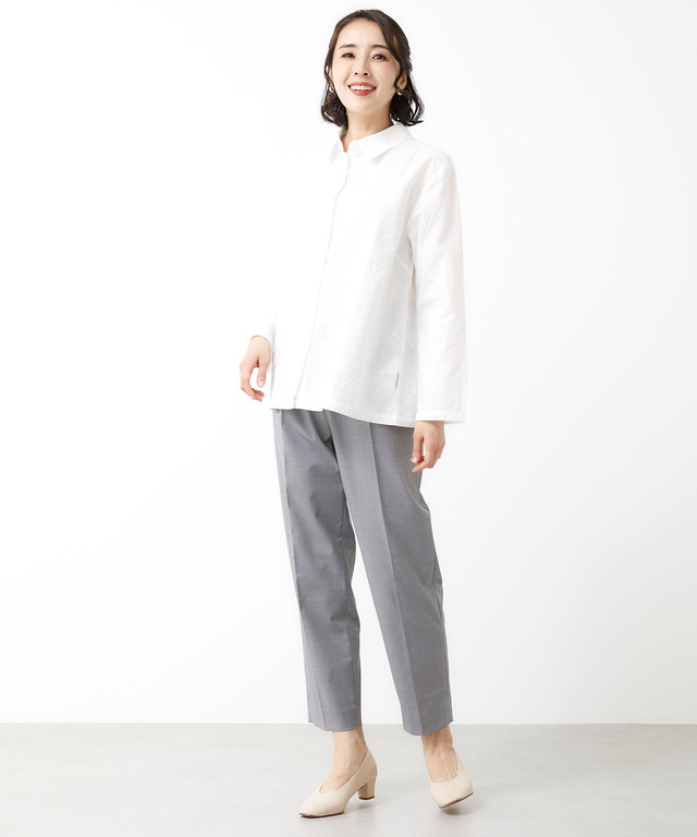 センタープレス ストレッチ パンツ
