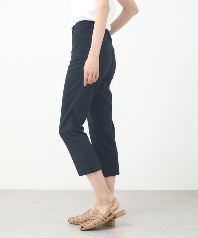 クロップド丈 スリム パンツ