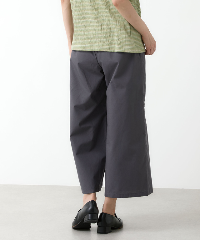 リネンブレンド ワイドパンツ