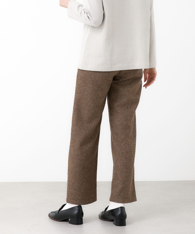 ウール混 ストレートパンツ