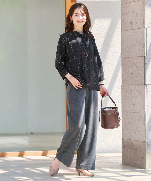 裏起毛 ワイドパンツ