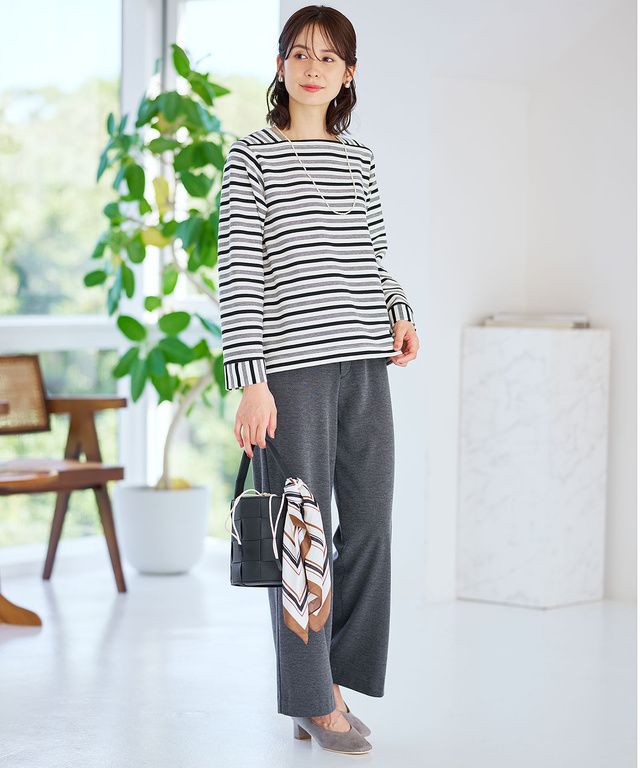 裏起毛 ワイドパンツ