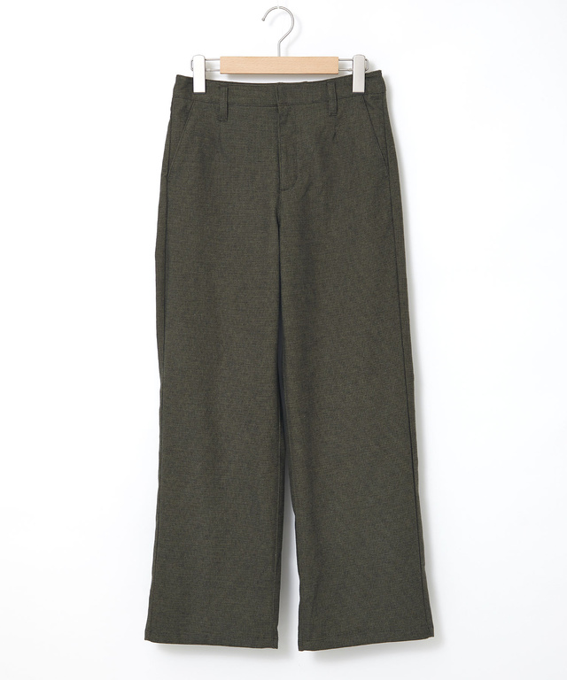ピケ ストレッチ ワイドパンツ