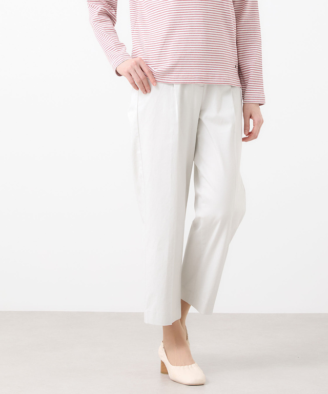 センタープレス タック パンツ