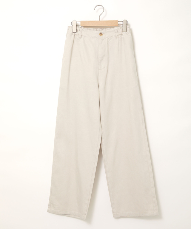 ウエストゴム タック ワイド パンツ