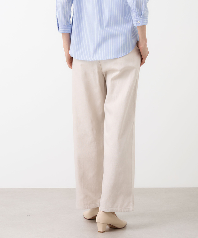 ウエストゴム タック ワイド パンツ