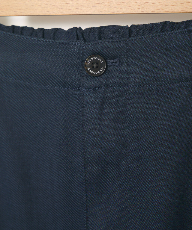 ウエストゴム タック ワイド パンツ