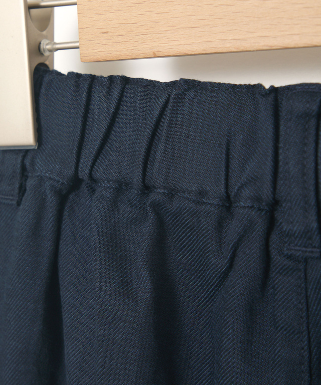 ウエストゴム タック ワイド パンツ