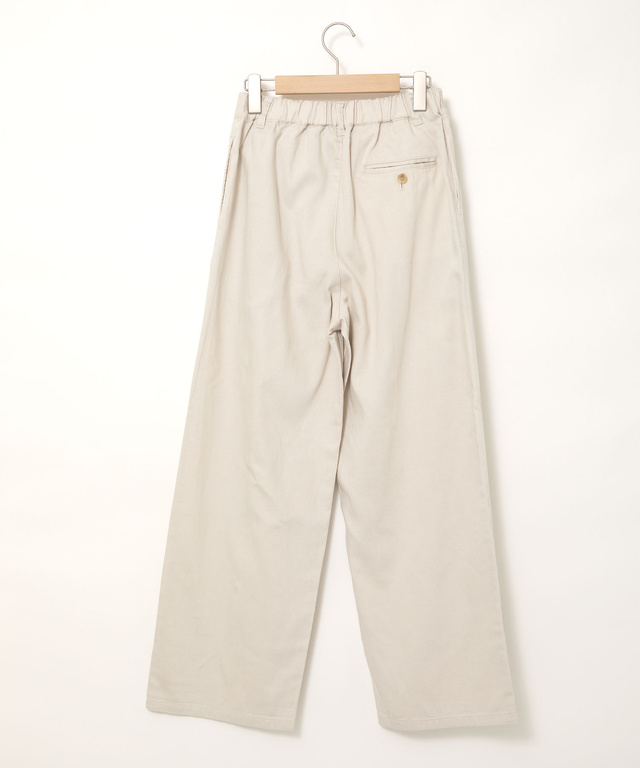 ウエストゴム タック ワイド パンツ