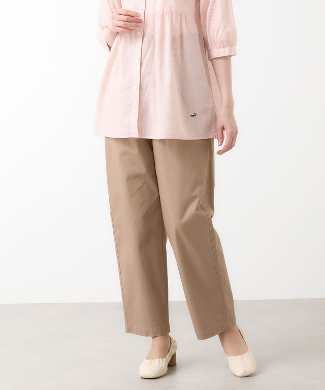 ヘリンボーン ストレート パンツ