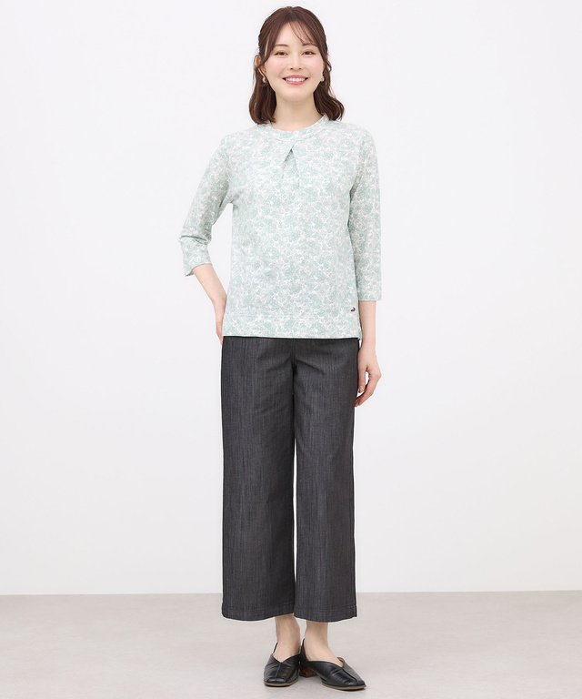 ブリーズデニム 【ワイド9分丈】【接触冷感】