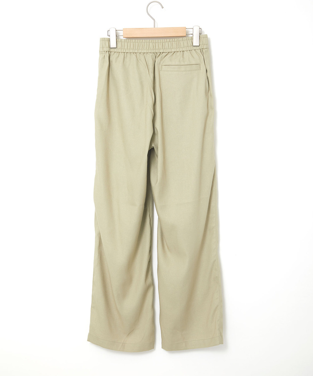 リネンブレンド セミワイド パンツ