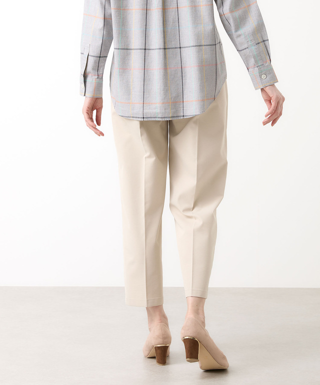 センタープレス テーパード パンツ