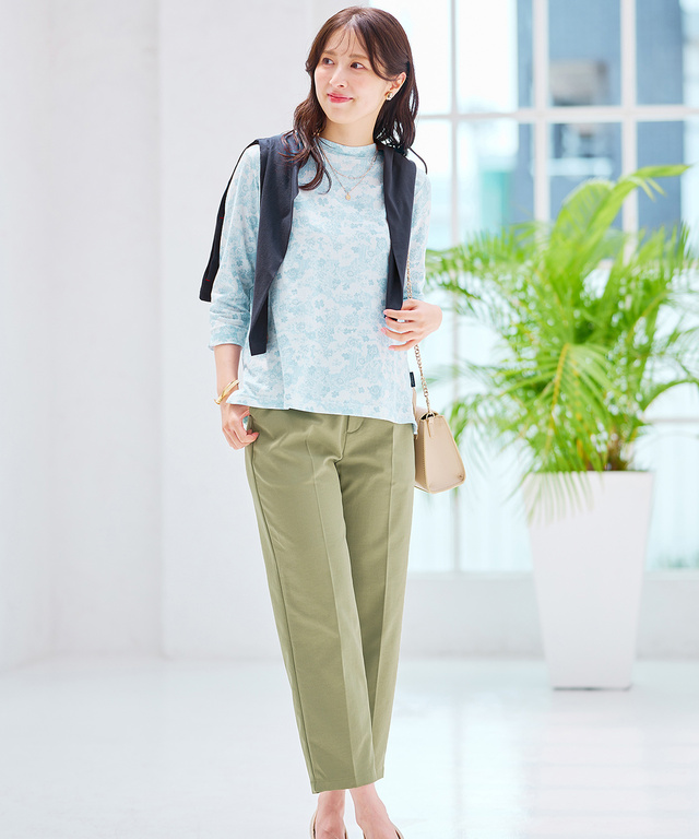 センタープレス テーパード パンツ