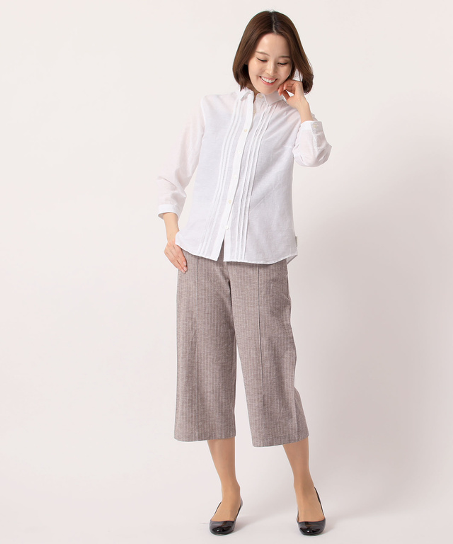コットンリネンワイドパンツ