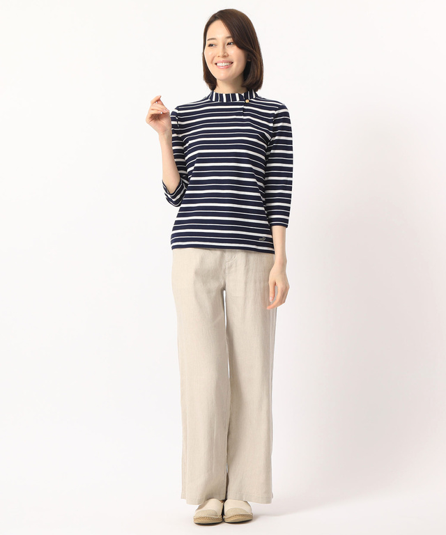 クロコダイルレディス リネンワイドパンツ
