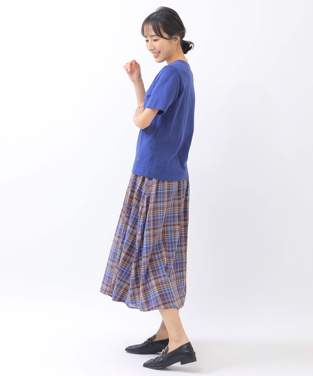 リバーシブル チェック スカート