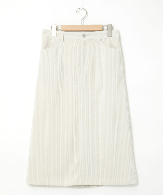 コーデュロイ ミドル丈 スカート