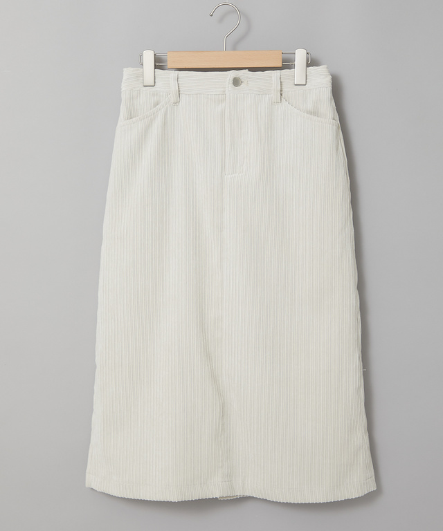 コーデュロイ ミドル丈 スカート