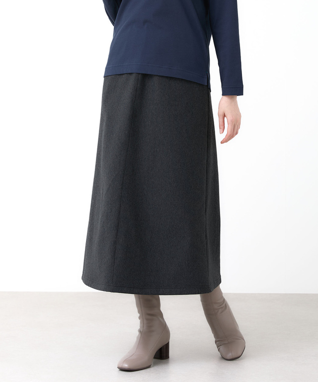 ウエストゴム 裏起毛 スカート