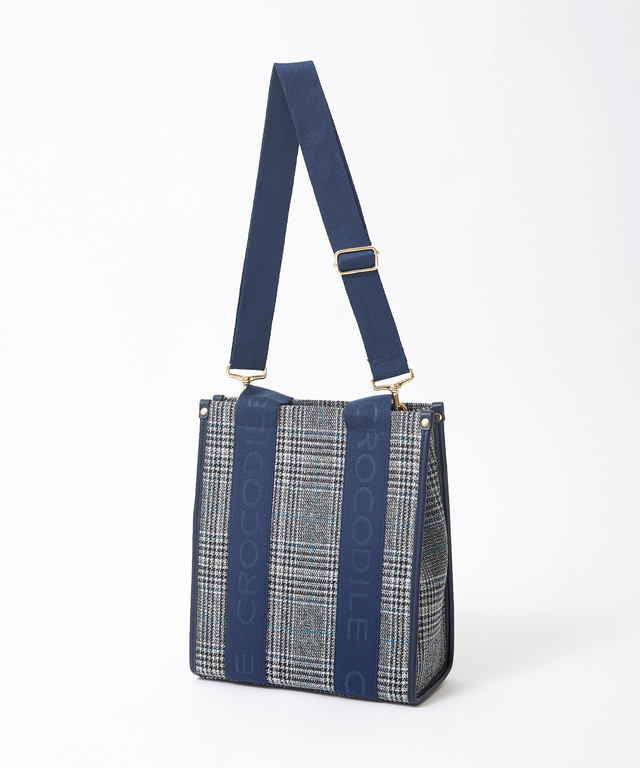 チェック ツイード トートバッグ