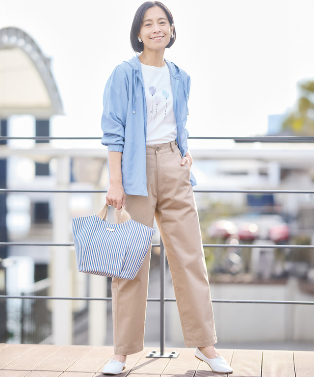 ストライプ トートバッグ