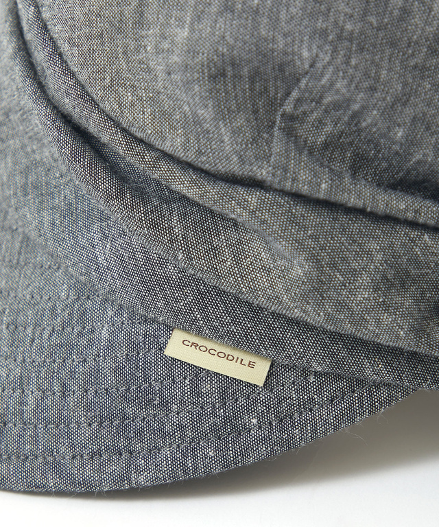 リネンブレンド ダンガリー ジョッキーハット【UVカット】【手洗いOK】