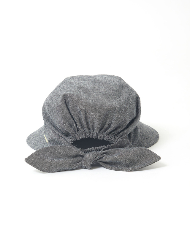 リネンブレンド ダンガリー ジョッキーハット【UVカット】【手洗いOK】