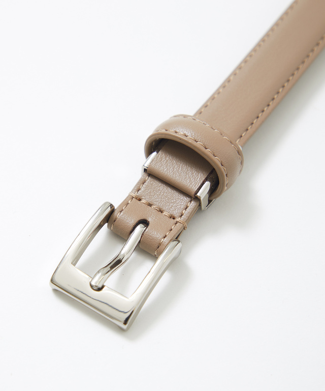 スクエアバックル スリム ベルト