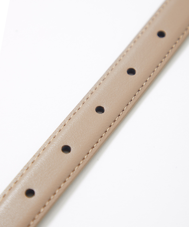 スクエアバックル スリム ベルト