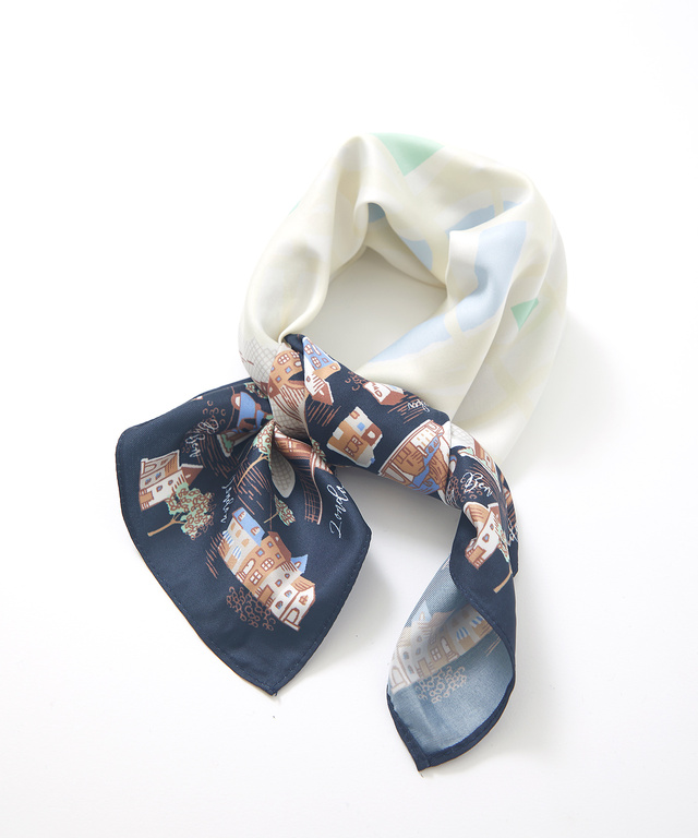 サテン スカーフ【手洗いOK】