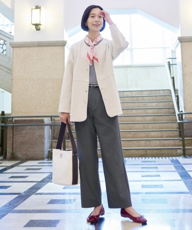 スクエア柄 シアー スカーフ