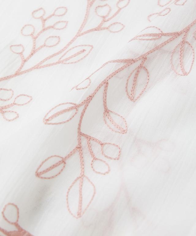 コットン 刺繍 ストール【手洗いOK】