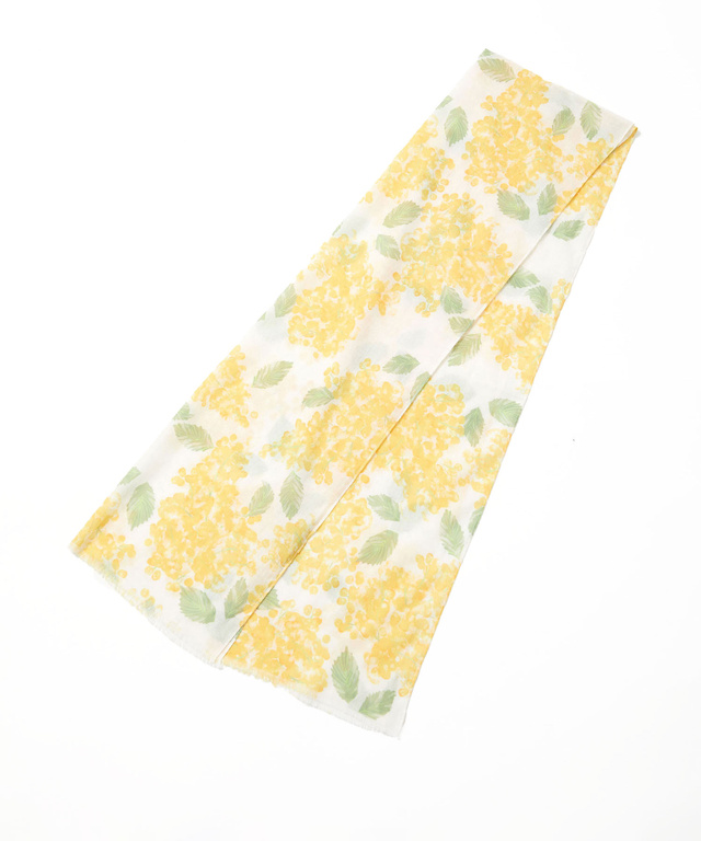 ミモザ プリント ストール