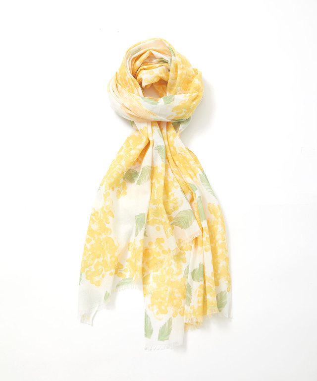 ミモザ プリント ストール