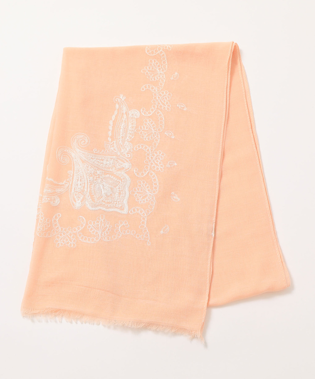 無地刺繍ストール