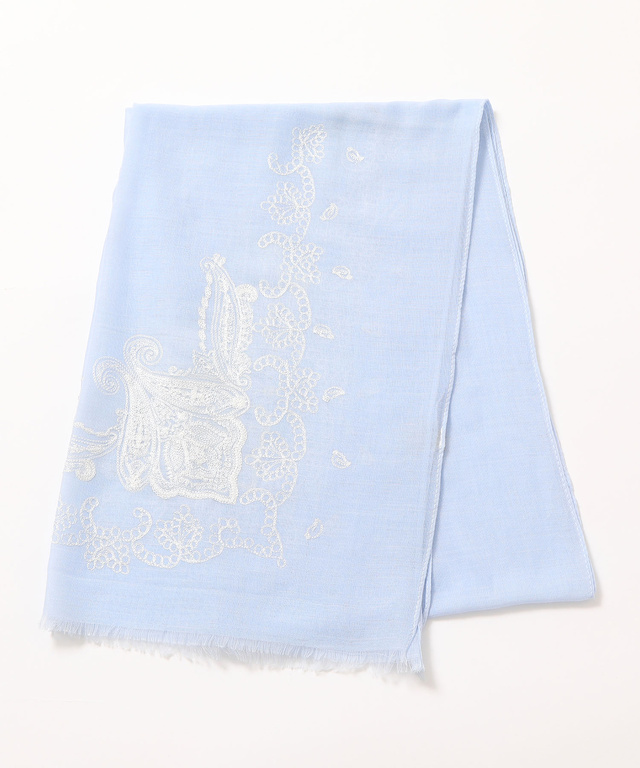 無地刺繍ストール