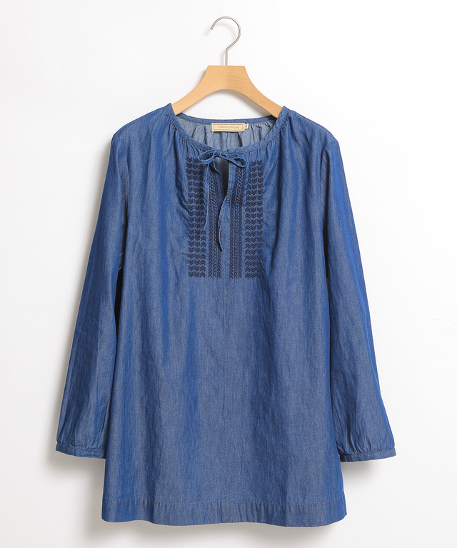 デニム刺繍チュニック