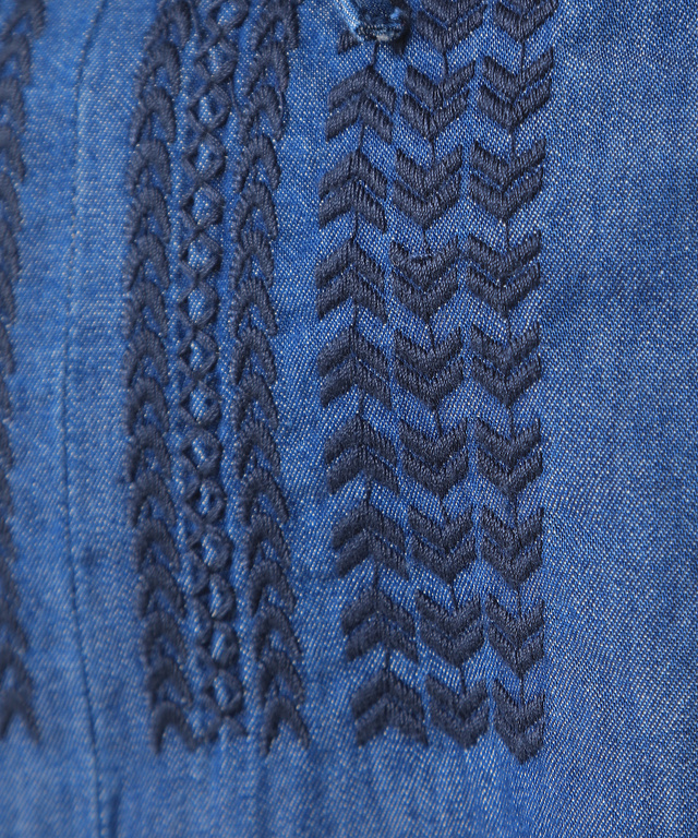 デニム刺繍チュニック