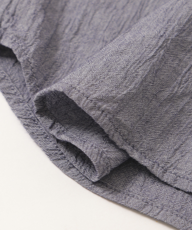 袖刺繍楊柳シャツチュニック