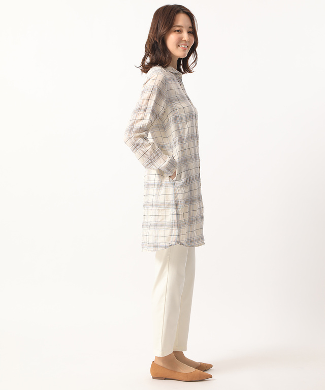 シャーリングシャツチュニック