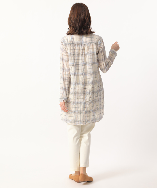 シャーリングシャツチュニック