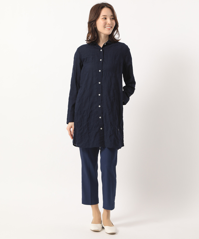 シャーリングシャツチュニック