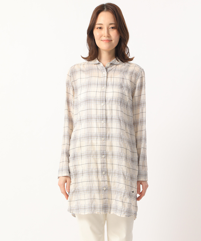 シャーリングシャツチュニック