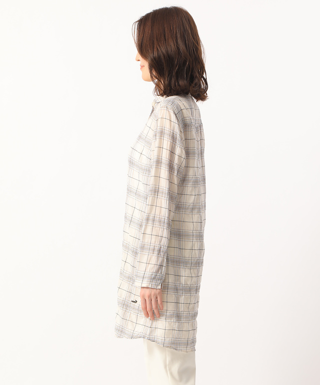 シャーリングシャツチュニック