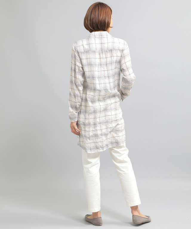 シャーリングシャツチュニック