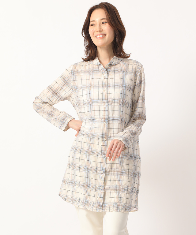 シャーリングシャツチュニック