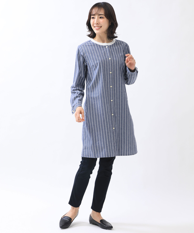 ストライプ ロング チュニック